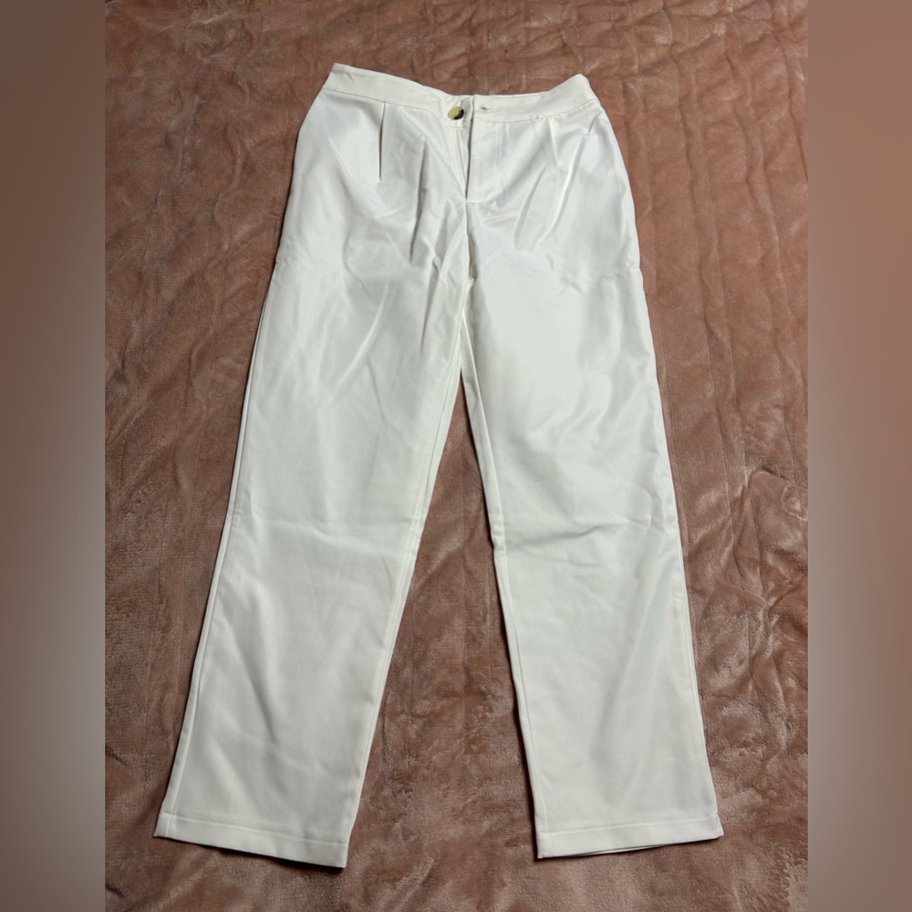 SHEIN Elegant White Pantsuit